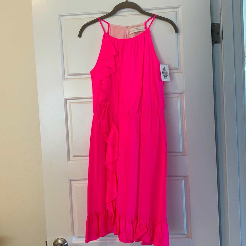 Amanda Uprichard Pink Lacquer Size Petite Dress. Retails for $260.